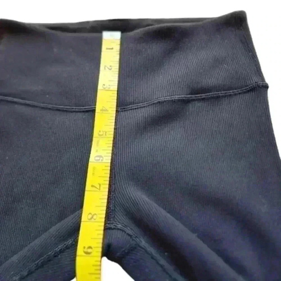 Lululemon Ivivva Rulu Rhythmic Tight Black Ribbed Leggings Active Girl's size 12 - Picture 10 of 11